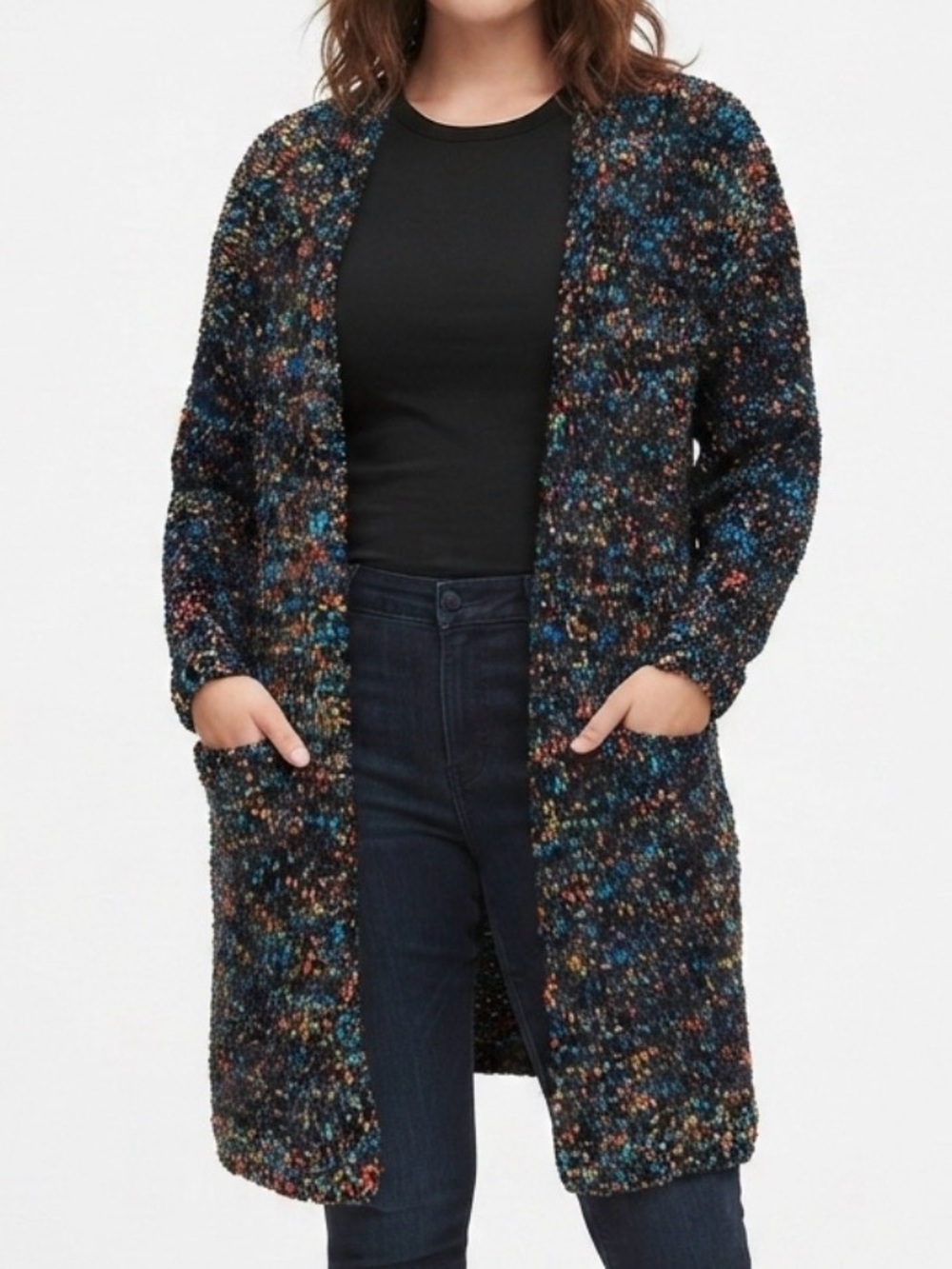 14/16 Bloomchic Cozy Multi-Colored Popcorn Cardigan
